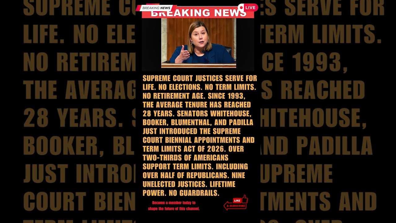 BREAKING: Democrats Introduce Supreme Court Term Limits Bill as Average Justice Tenure Hits 28 Years