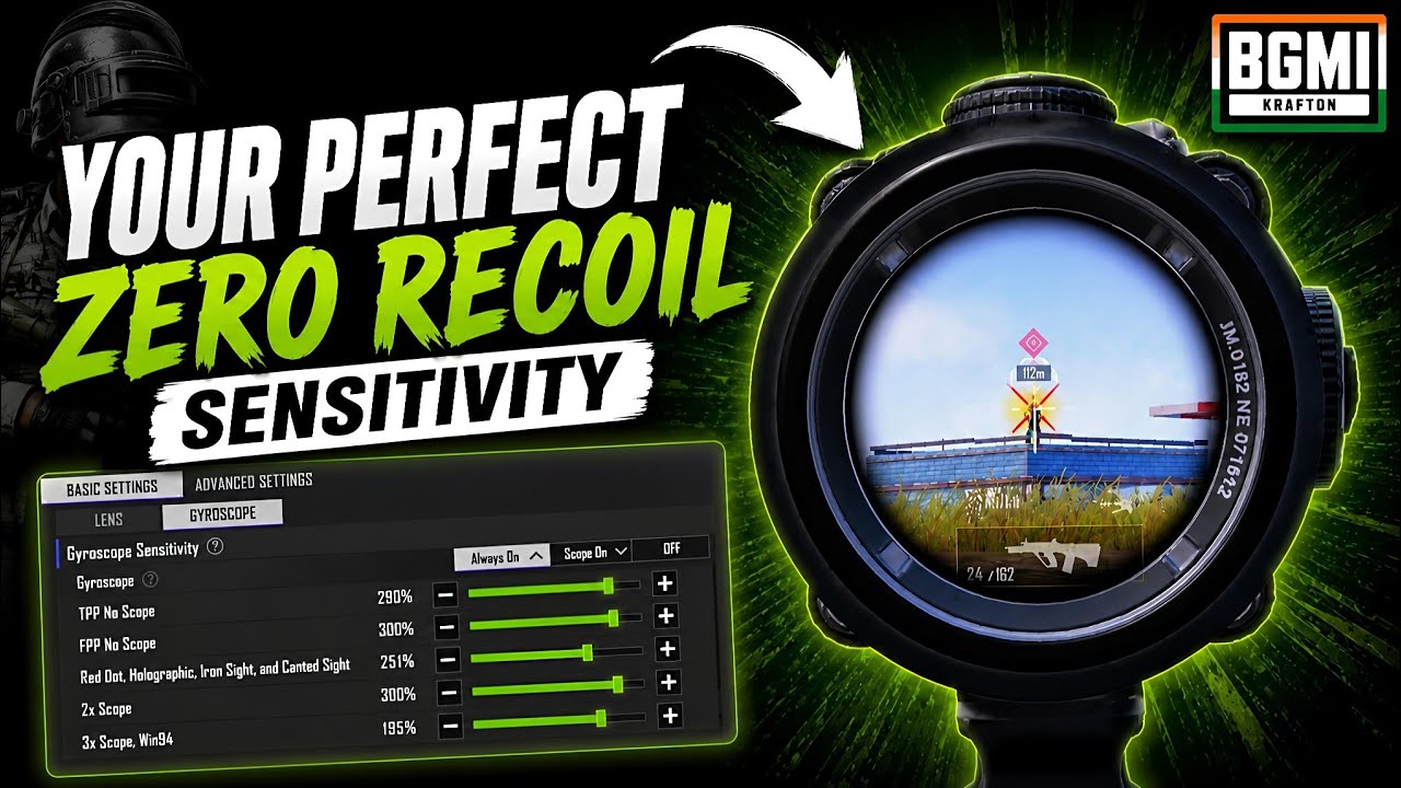 4.5 Update! Best Zero Recoil Sensitivity Settings & Codes🔥BGMI-PUBG Sensitivity code