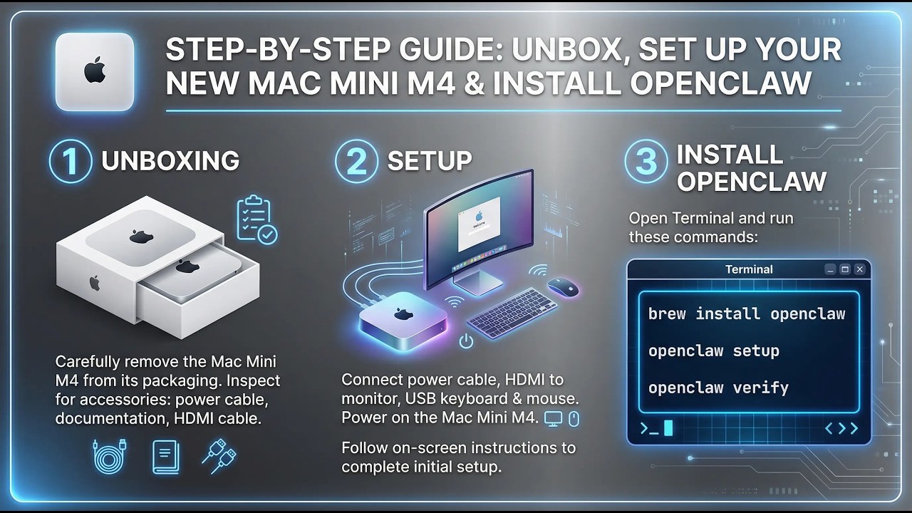 Step-by-Step Guide Set Up New Mac Mini M4, and Install OpenClaw #aiassistant #openclaw #macminim4