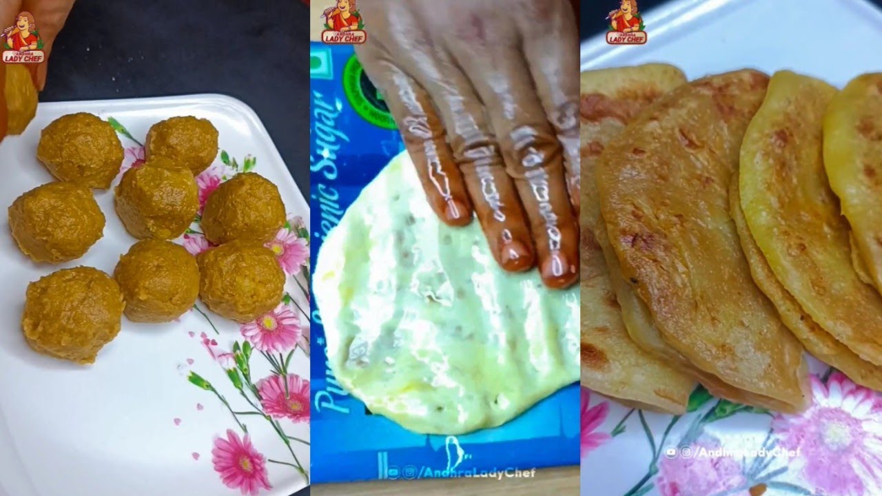 Andhra Style Bobbattu Recipe | Instant Nethi Bobbatlu Recipe | Traditional Sweet Puran Poli