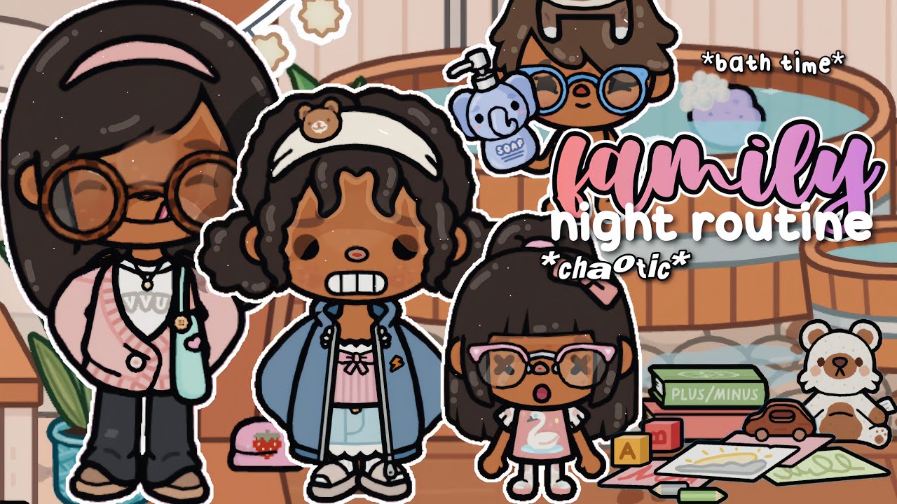 Family night routine!! *chaotic* ||Toca Boca Roleplay|| *with voice*
