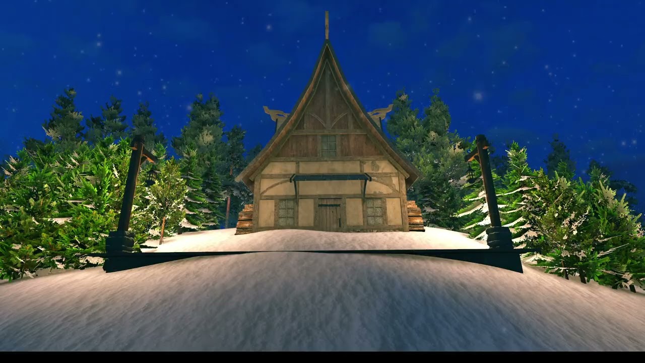 Winter cabin scene 5 minute relaxation