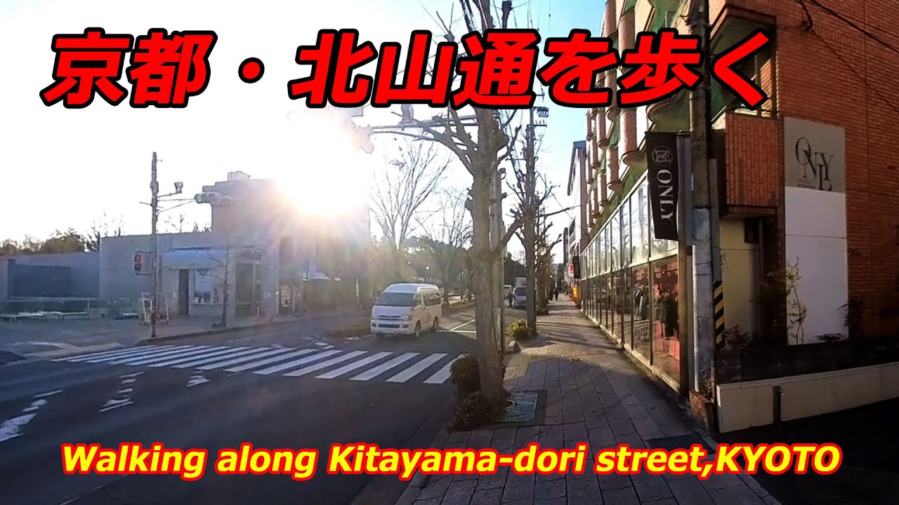 京都・北山通を歩く（2025年1月21日　京都市北区）　Walking along Kitayama-dori street in Kyoto