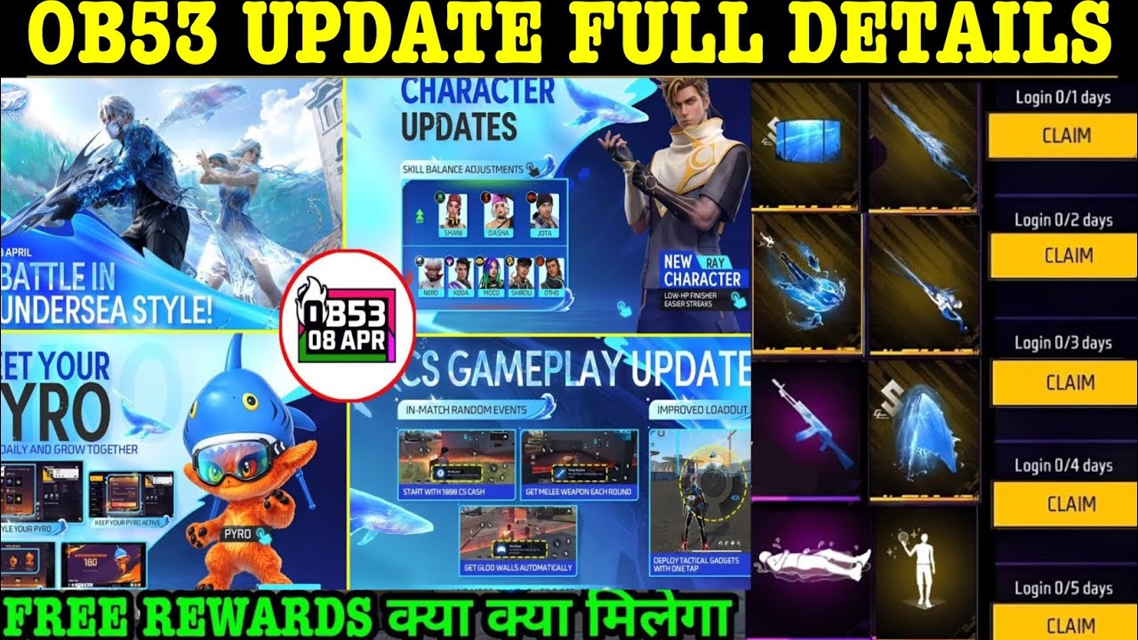8 April Ko FreeFire Mein Kya Free Milega | Ob53 Update Me Kya-kya Aaega | Undersea Mystery New Event