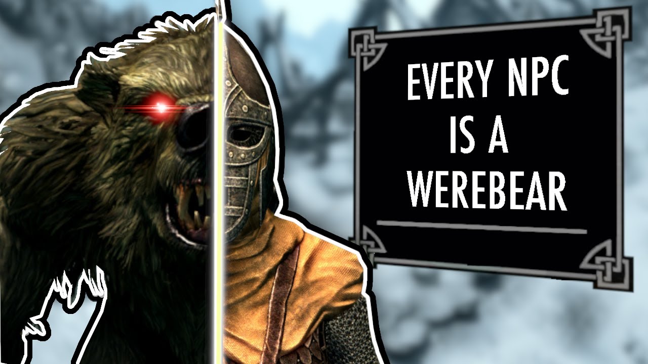 Skyrim, но каждый NPC — это вермедведь