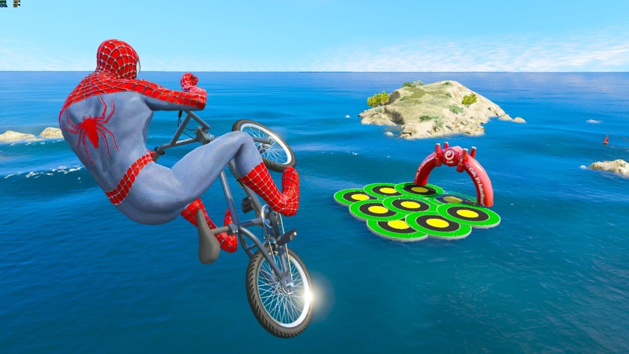 GTA 5 Stunning Ragdolls #3 Spiderman Jump Challenge (SALTOS  y acrobacias con Bicicletas)