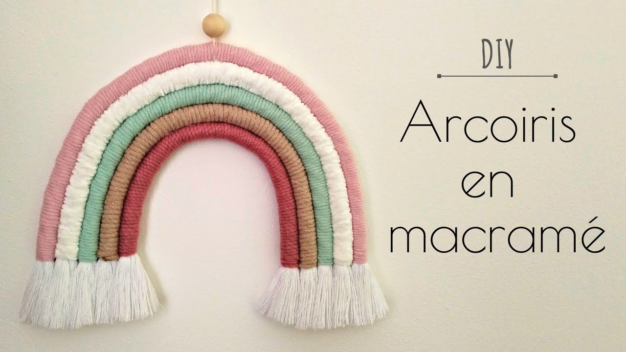 DIY | Cómo hacer un Arcoiris en macramé 🌈 (paso a paso)