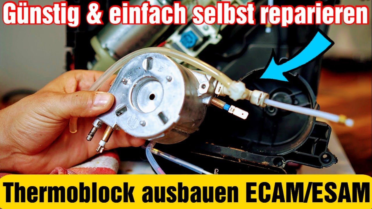 DeLonghi (ECAM 22.110B) Thermoblock ausbauen (Schritt für Schritt)