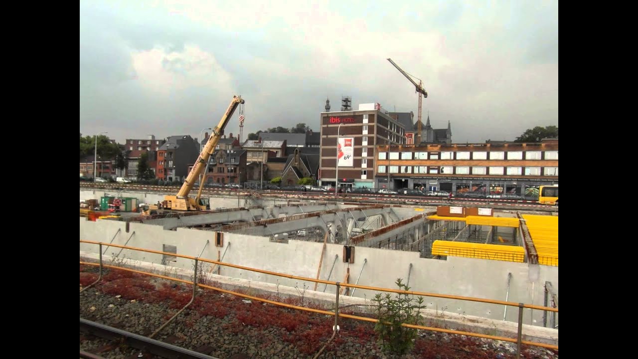 Nouvelle gare de Mons - évolution du chantier au 3 juin 2014