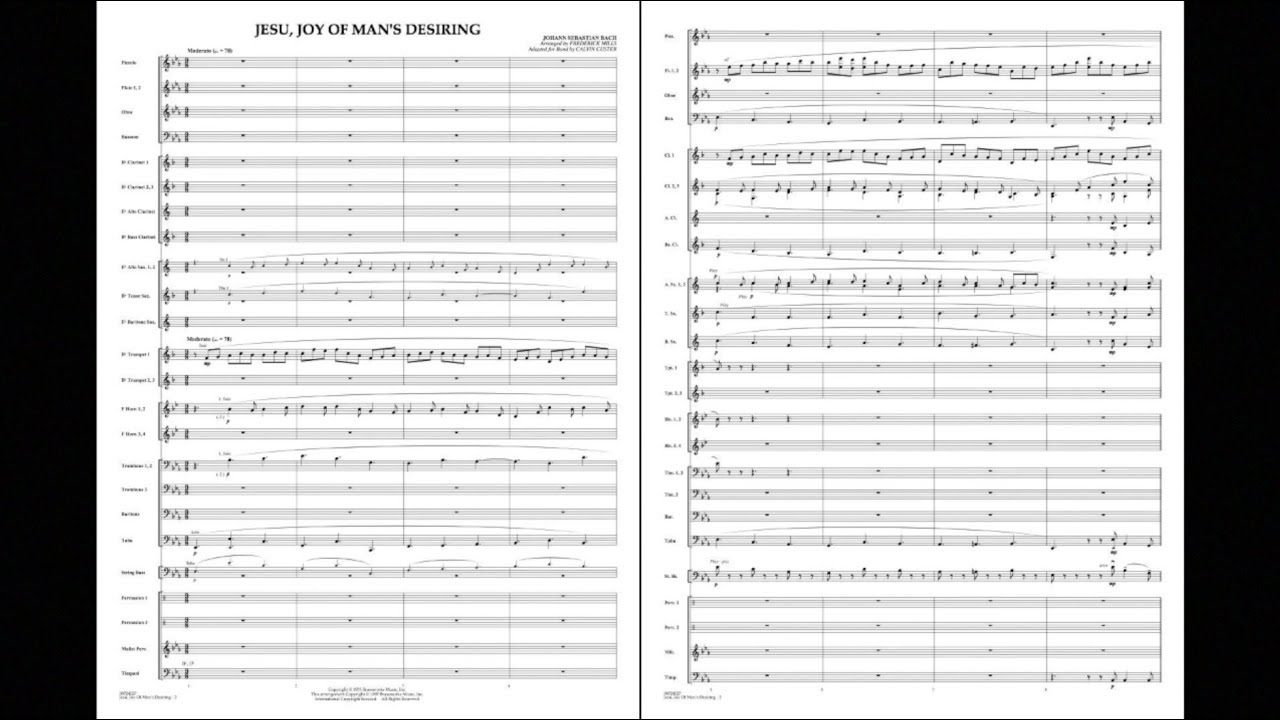 Jesu, Joy of Man's Desiring by J.S. Bach/arr. Frederick Mills/adpt. Calvin Custer