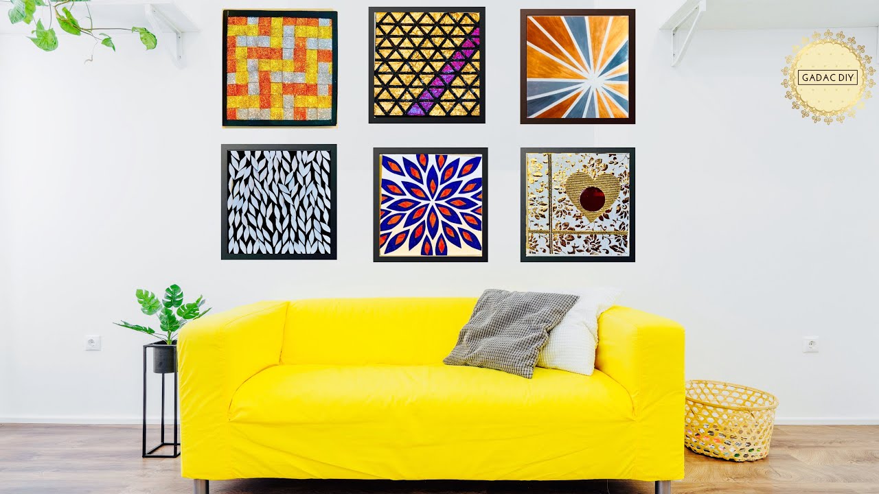 6 Hyper Easy Wall Art Ideas for your Living Room| GADAC DIY| Home Decorating Ideas