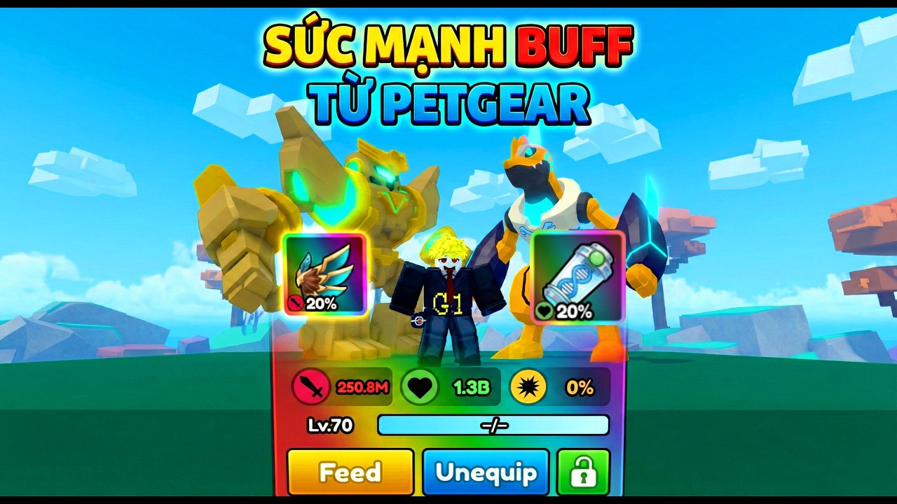 POCKET MONSTER PETGEAR HIỆU QUẢ ĐÁNH BOSS VÀ BUFF MẠNH NHẤT