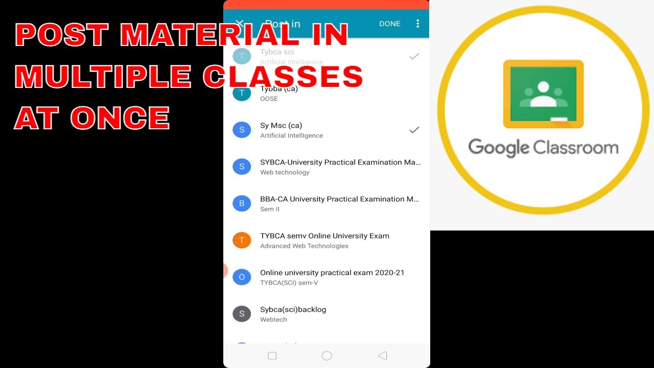 How to share material to multiple classes on Google Classroom  | Google Classroom on mobile