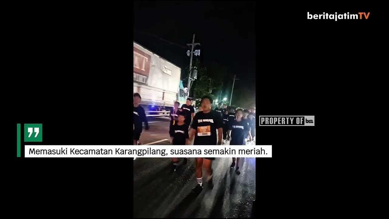 Ribuan Peserta dan Warga Padati Gerak Jalan Mojokerto–Surabaya 2025
