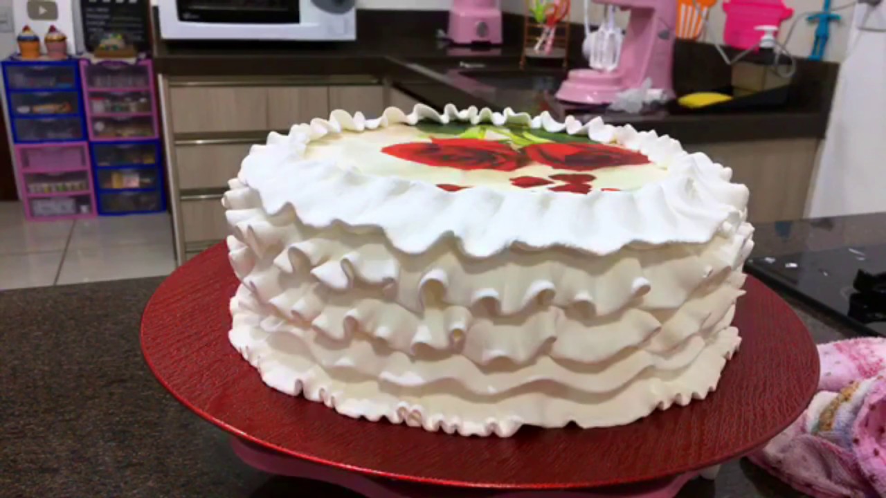 (Live) Como alisar um bolo e aplicar papel de arroz