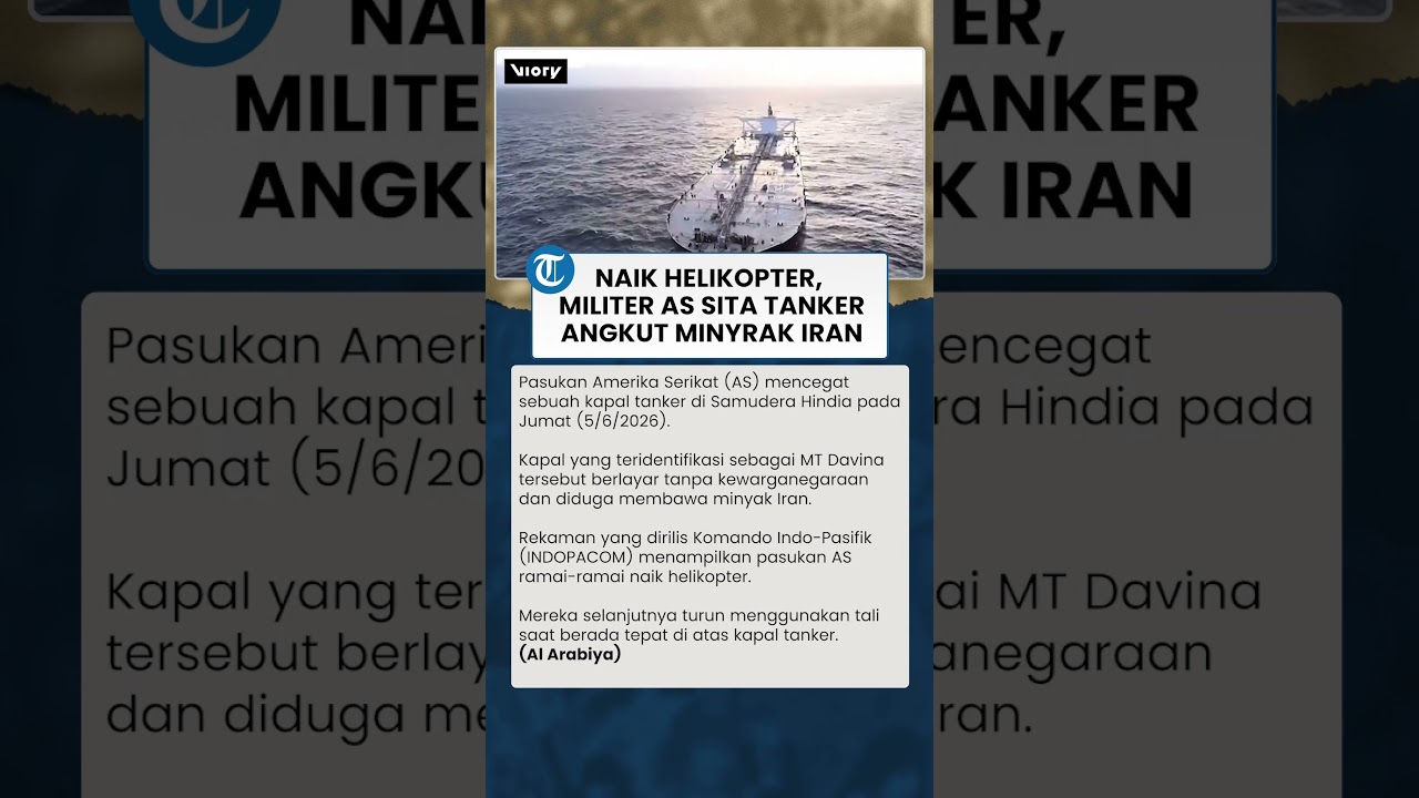 Naik Helikopter, Pasukan AS Sita Kapal Tanker, Diduga Angkut Minyak Iran Bernilai Jutaan Barel