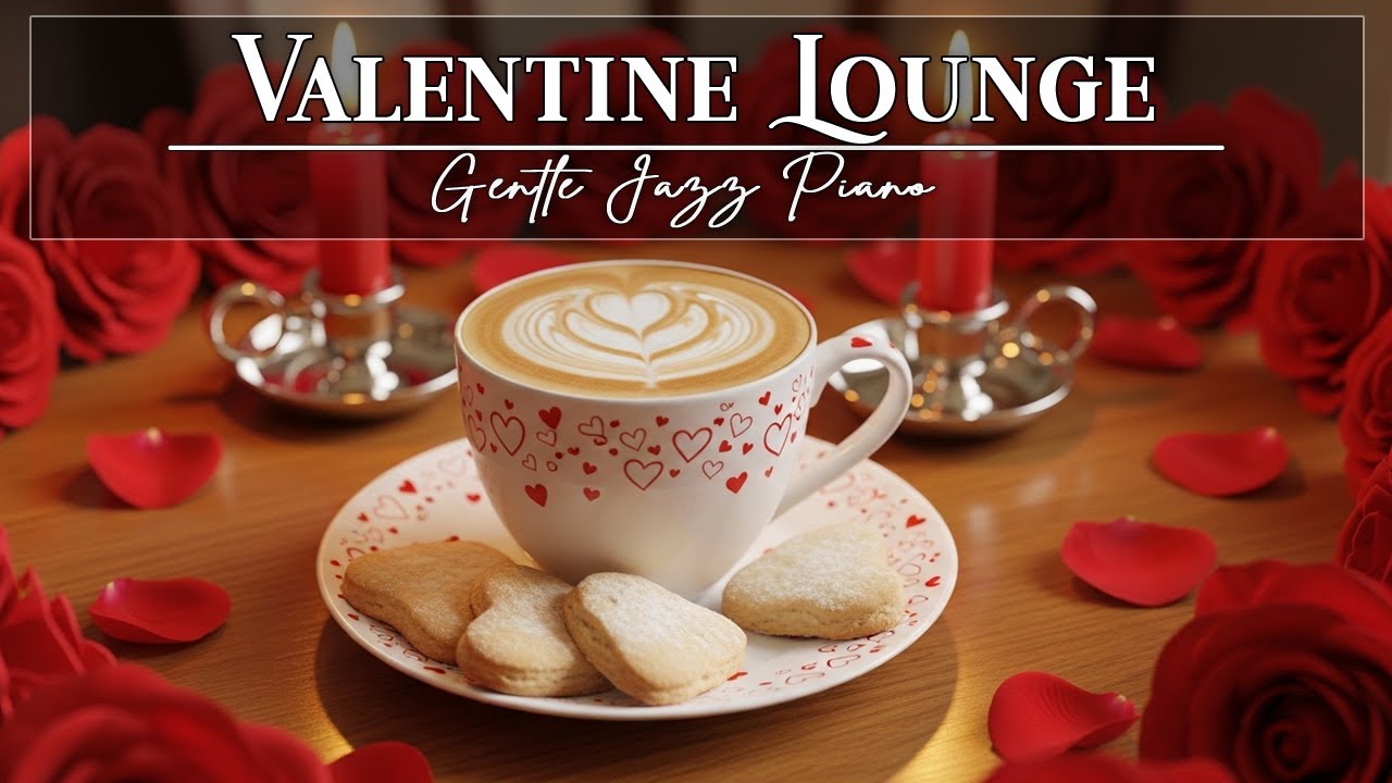 Gentle Jazz Piano 💖 Valentine Lounge Music for Calm Work & Cozy Focus