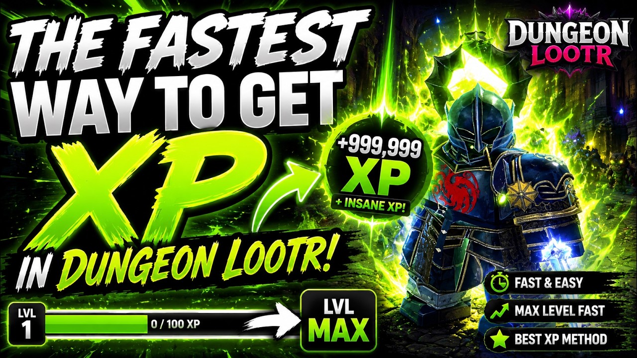THE FASTEST WAY TO LEVEL UP IN DUNGEON LOOTR! (INSANE XP METHOD)