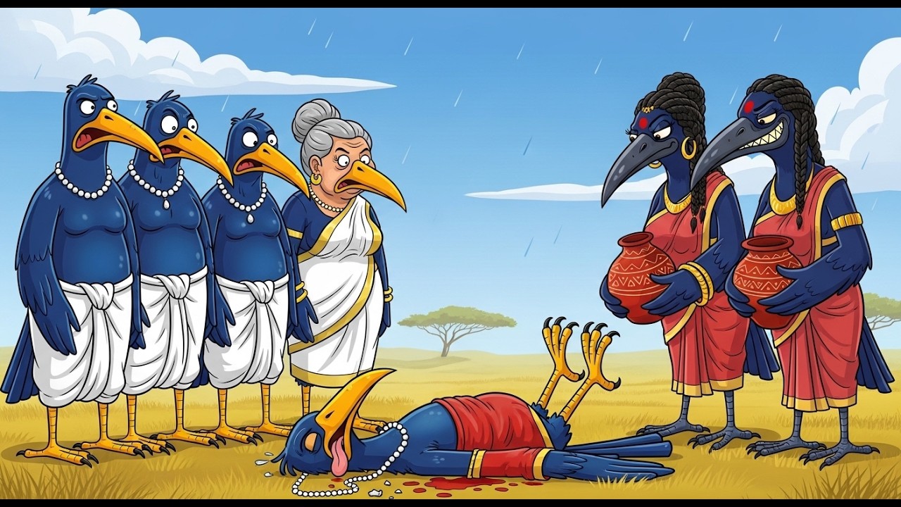 2 काली कौवा बहुओं की सफलता की कहानी  Success story of 2 black crow daughters-in-law. .#HindiCartoon