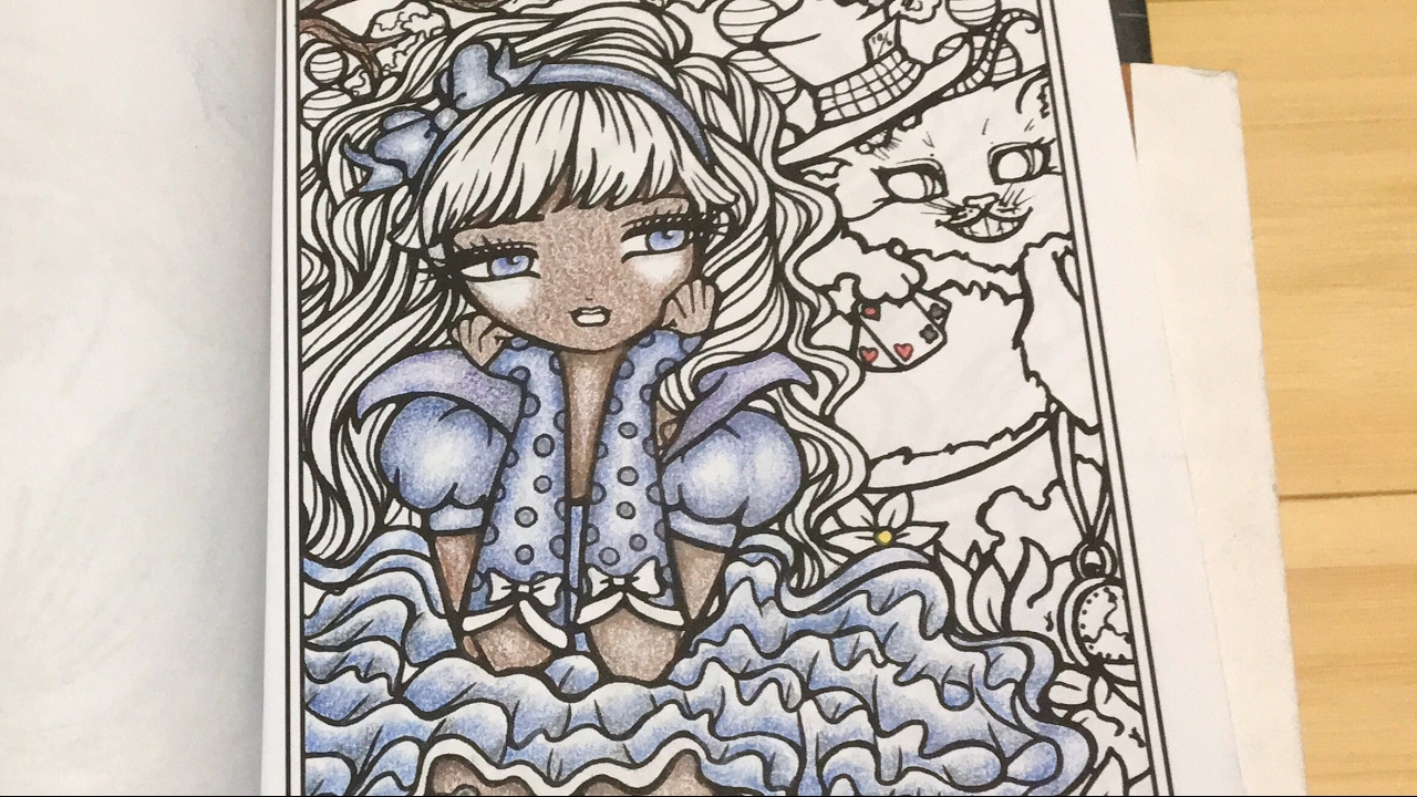 How I Color Dark Skin Tones in Adult Coloring books using polychromos colored pencils.