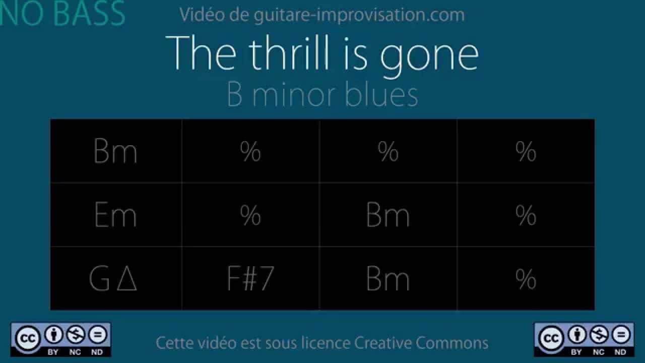 The Thrill is Gone  NO BASS : Backing Track