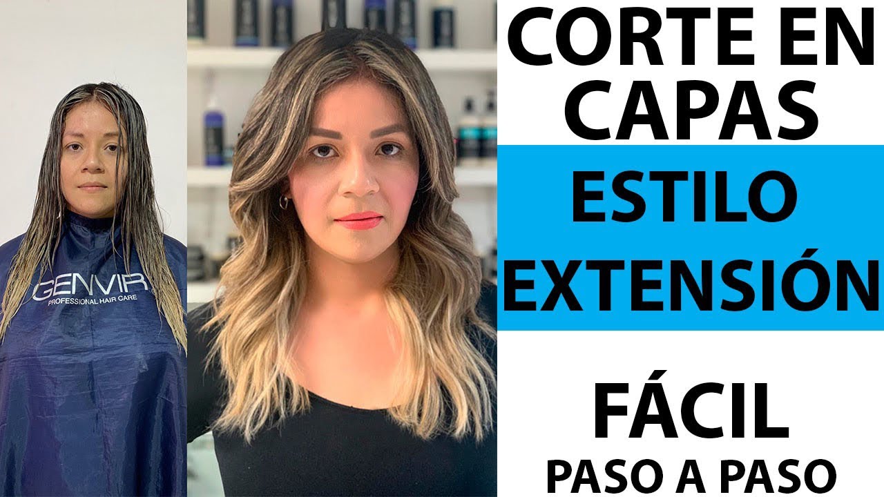 CORTE EN CAPAS EXTENSIÓN/paso a paso / cut LAYERS STYLE EXTENSION technical easy.