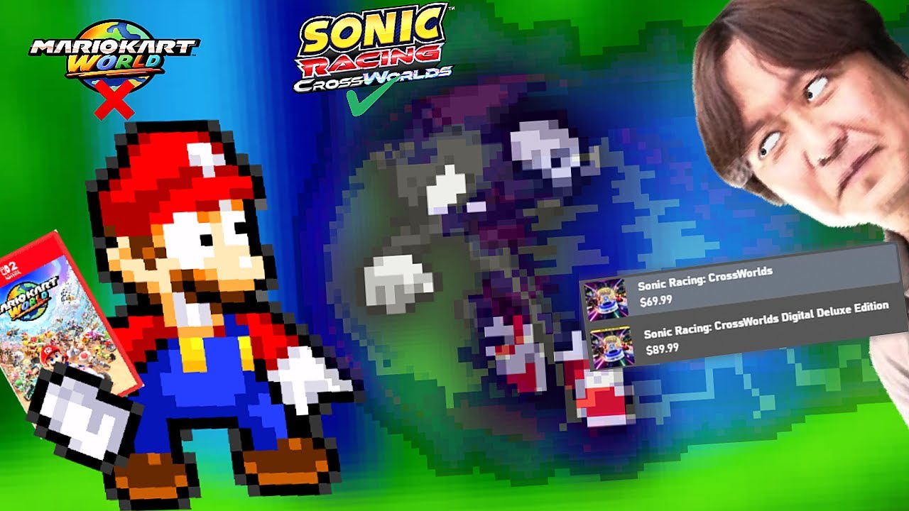 Sonic Caught Mario Kart World in 4K (but Sprite Animated)
