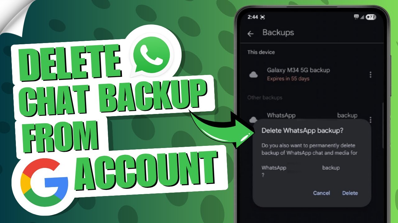 🗑️ How to Delete Whatsapp Chat Backup from Google Account | ⚡ Remove WhatsApp Backup from Drive