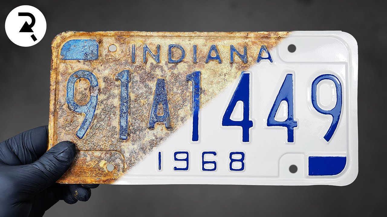 Vintage License Plate Restoration