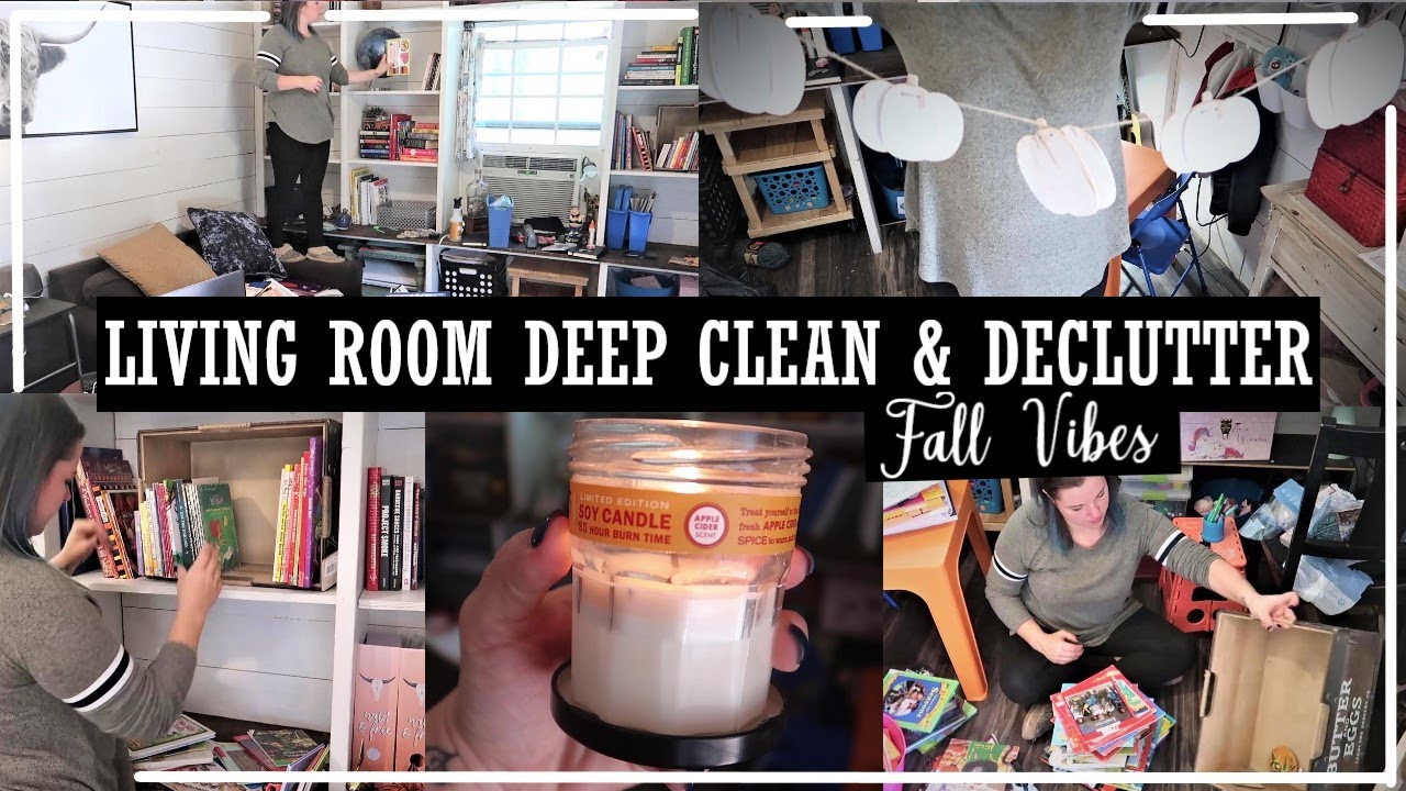 Making The House A Home//Living Room Deep Clean & Declutter//Bringing Fall Vibes