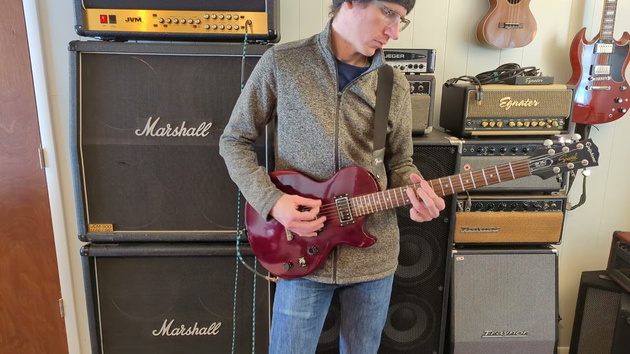 Kinman P90-Bucker Pickups Test (Distorted) + Marshall JVM210 + Epiphone Les Paul Special