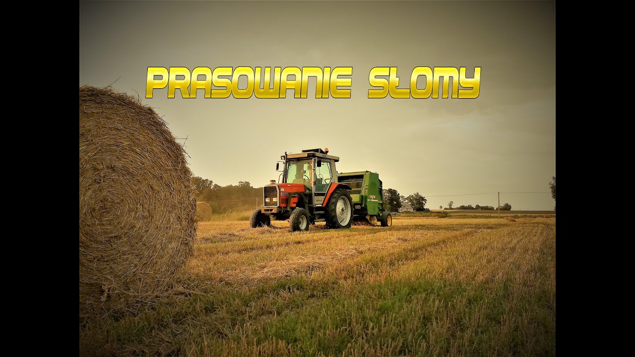 😉 Prasowanie słomy 😉 Massey-Ferguson 3060 & John Deere 545