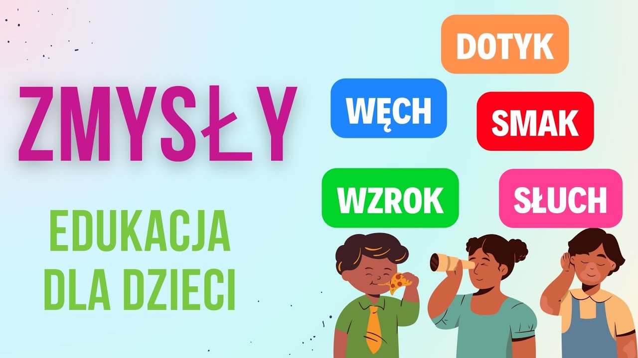 ZMYSŁY. Film edukacyjny dla dzieci 👅👃🤚👁
