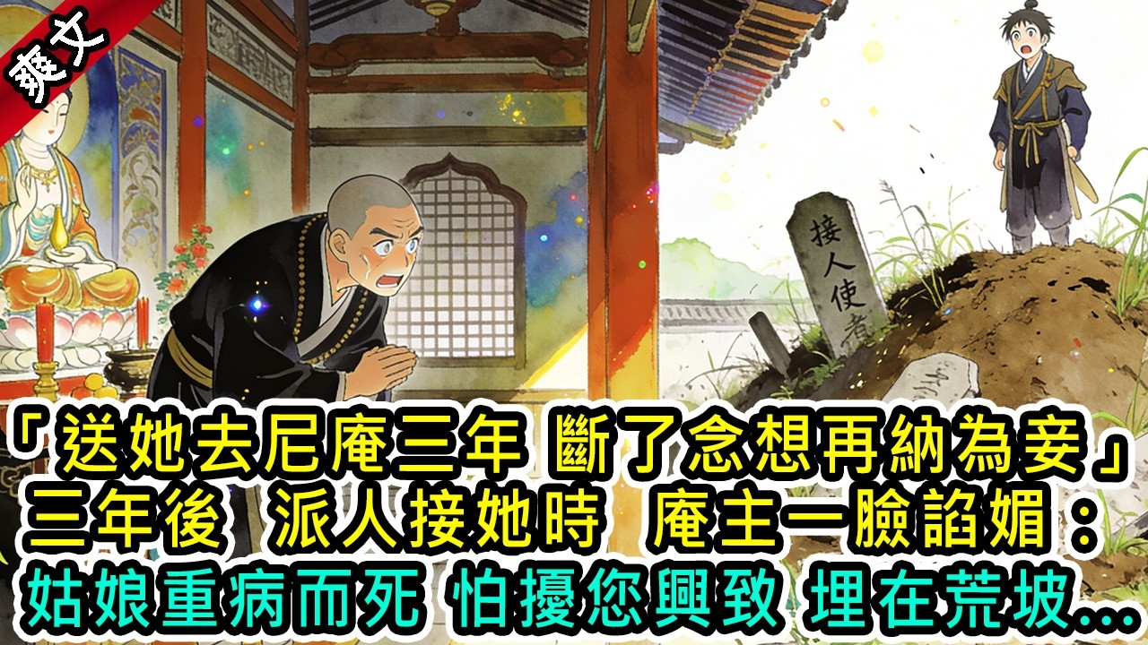 “送她去尼庵三年，斷了念想再納其為妾”三年後  派人接她時，庵主一臉諂媚：姑娘得了重病早死了，怕擾您興致，便【風吟古言】#小说 #古風小說 #古言 #古代言情 #言情  #小說 #完結 #爽文 #反轉