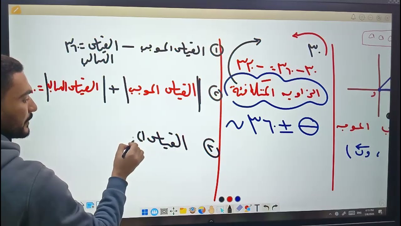الاول الثانوي حساب المثلثات ليلة الامتحان ترم اول مستر أحمد زكي معلم الرياضيات