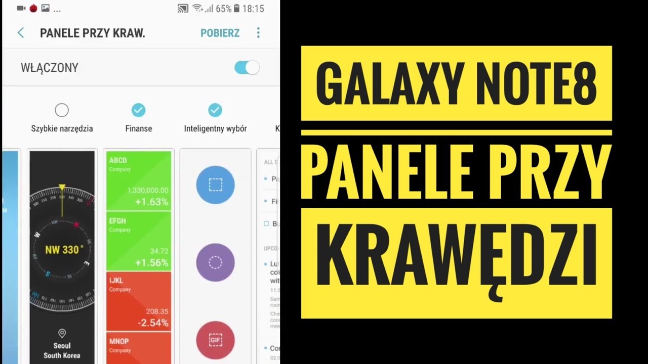 Galaxy Note8 Panele przy Krawędzi Edge Panels | ForumWiedzy.pl Bogdan Ligęza | ForumWiedzy