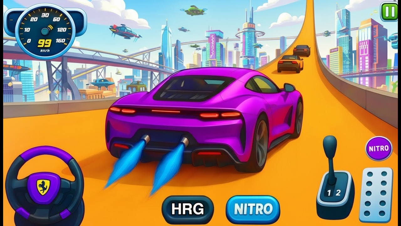 🚘⚡ Ultimate Car Mega Ramp Stunt Racing 3D | Sky Track Action – Android Gameplay