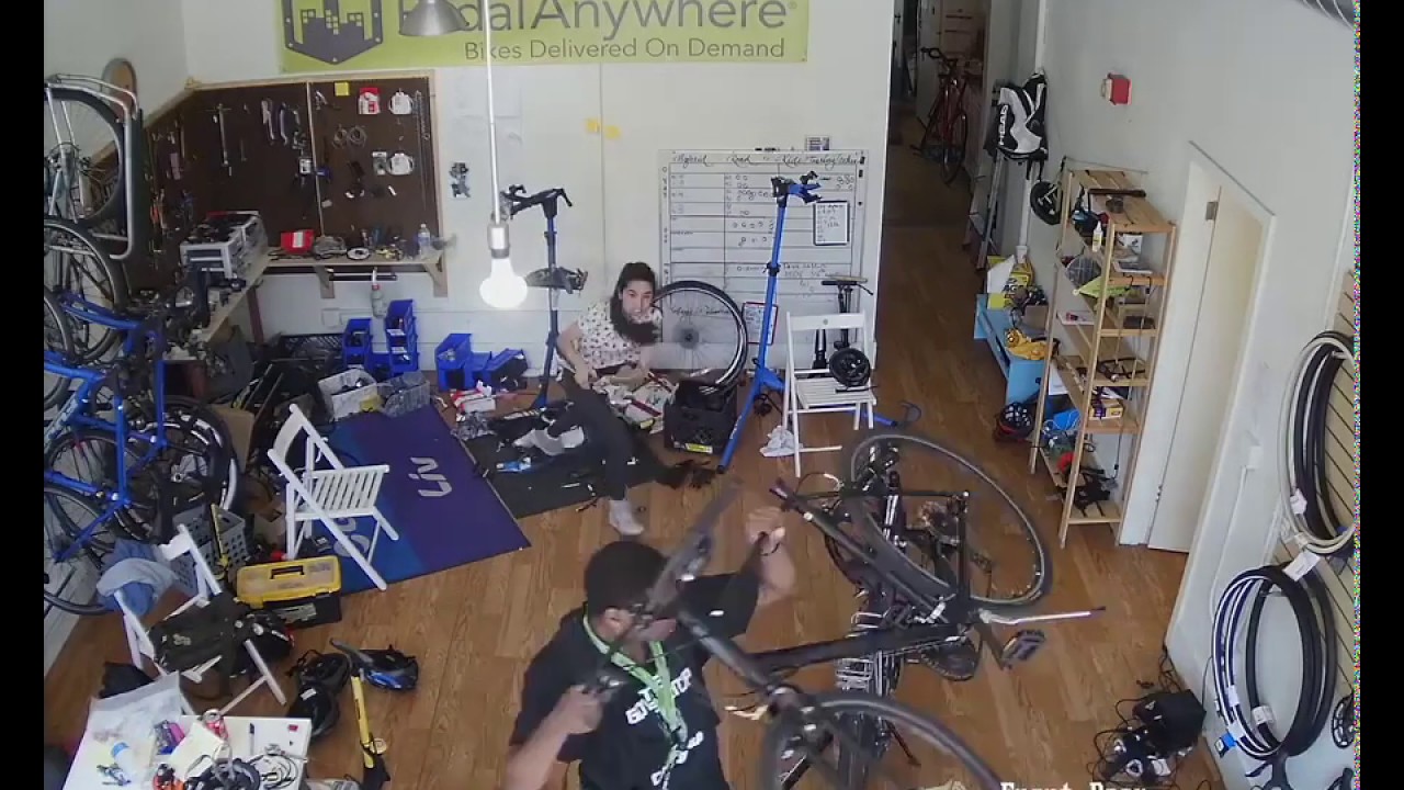 LiveLeak Surveillance video shows bike shop owner getting robbed