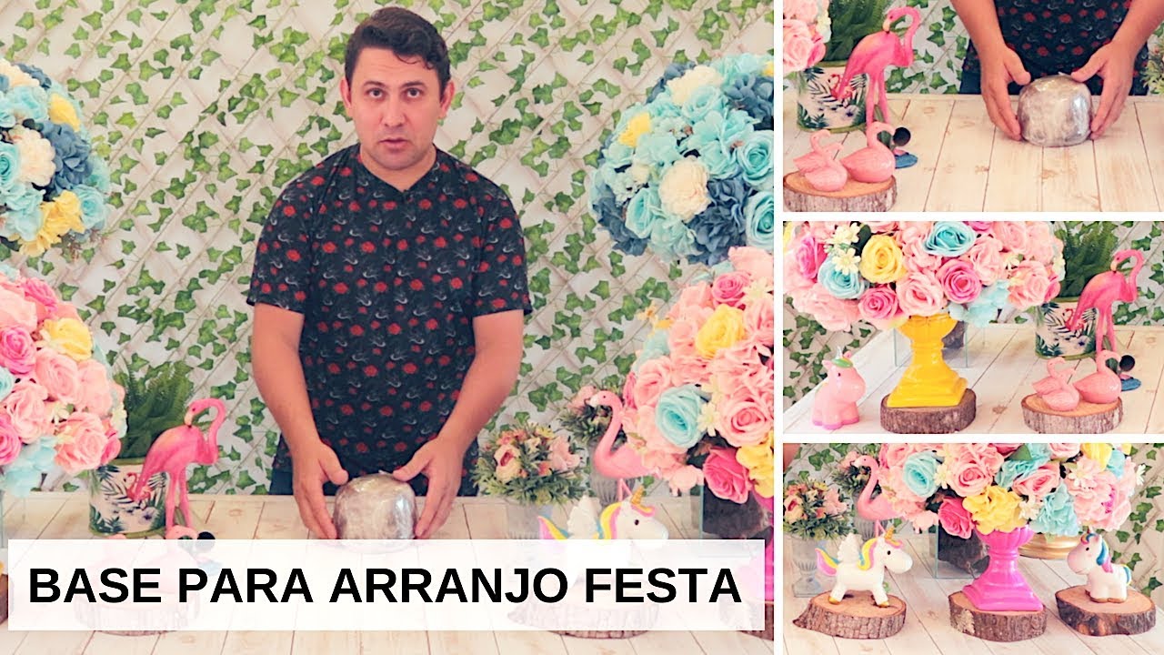 Como fazer a  Base para Arranjos de Festas - Flores Permanentes (Artificiais)