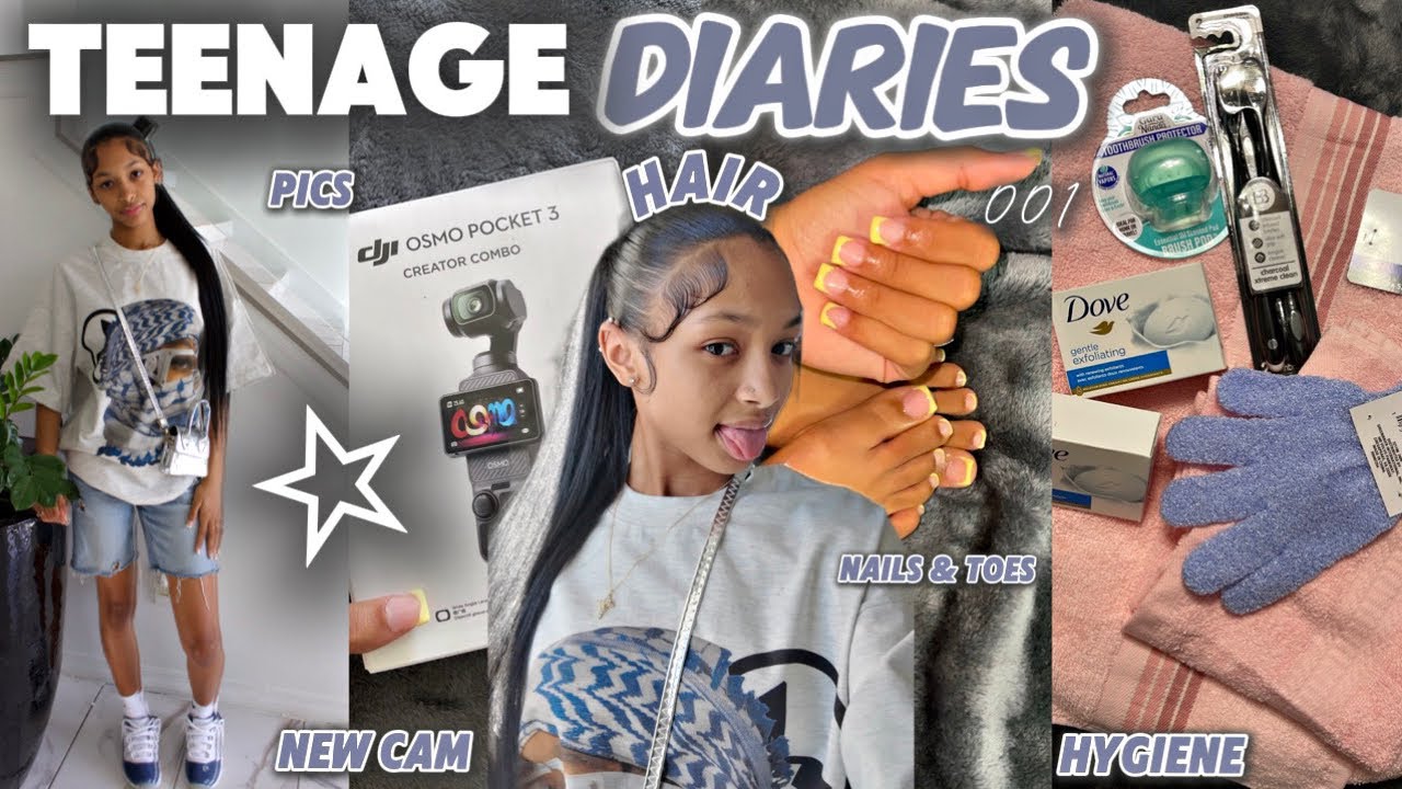 TEENAGE ☆ DIARIES 001 | New Camera, PhotoShoot, Grwm, Hair, Nails & Toes, New Hygiene Products etc.