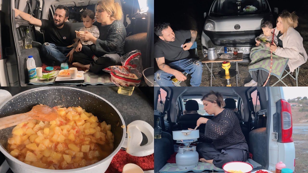 قضينا يومنا بالسياره 🚗 و طبخنا فيها 😅 انبسطنا كتير 😍 تابعونا للاخير ❤️