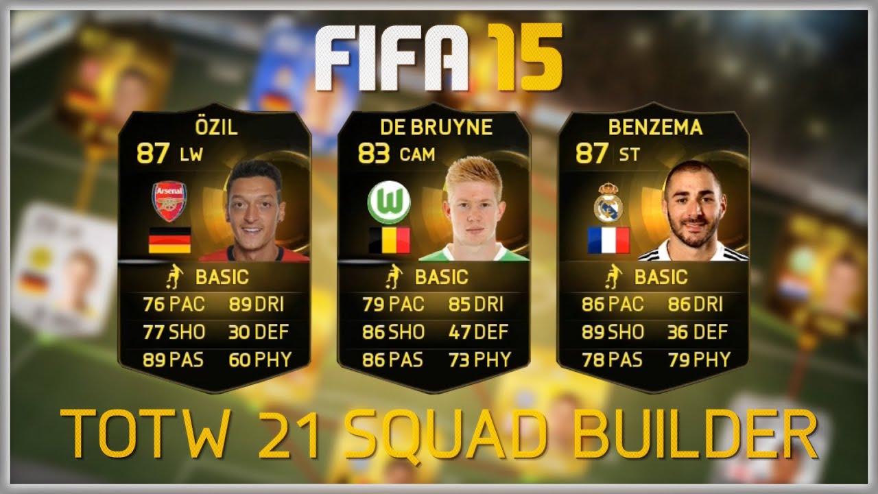 FIFA 15 TOTW 21 Squad Builder Ft SIF Benzema SIF De Bruyne & IF &Ouml;zil