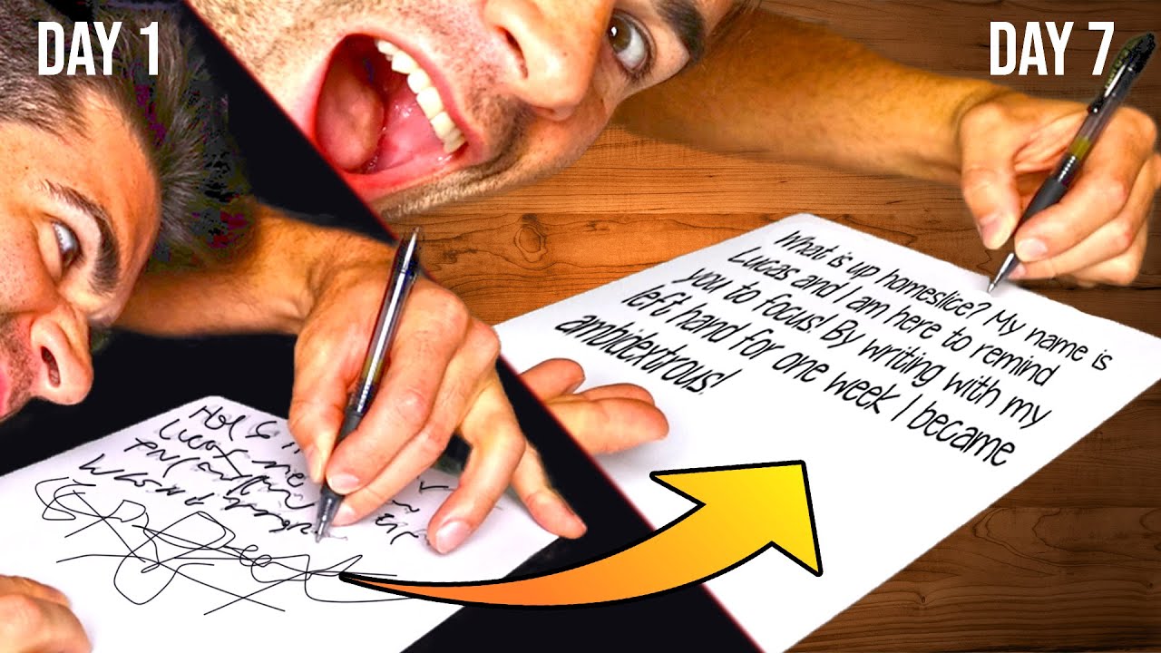 Becoming Left Handed In 1 Week - Writing 100 Words Everyday With My Opposite Hand