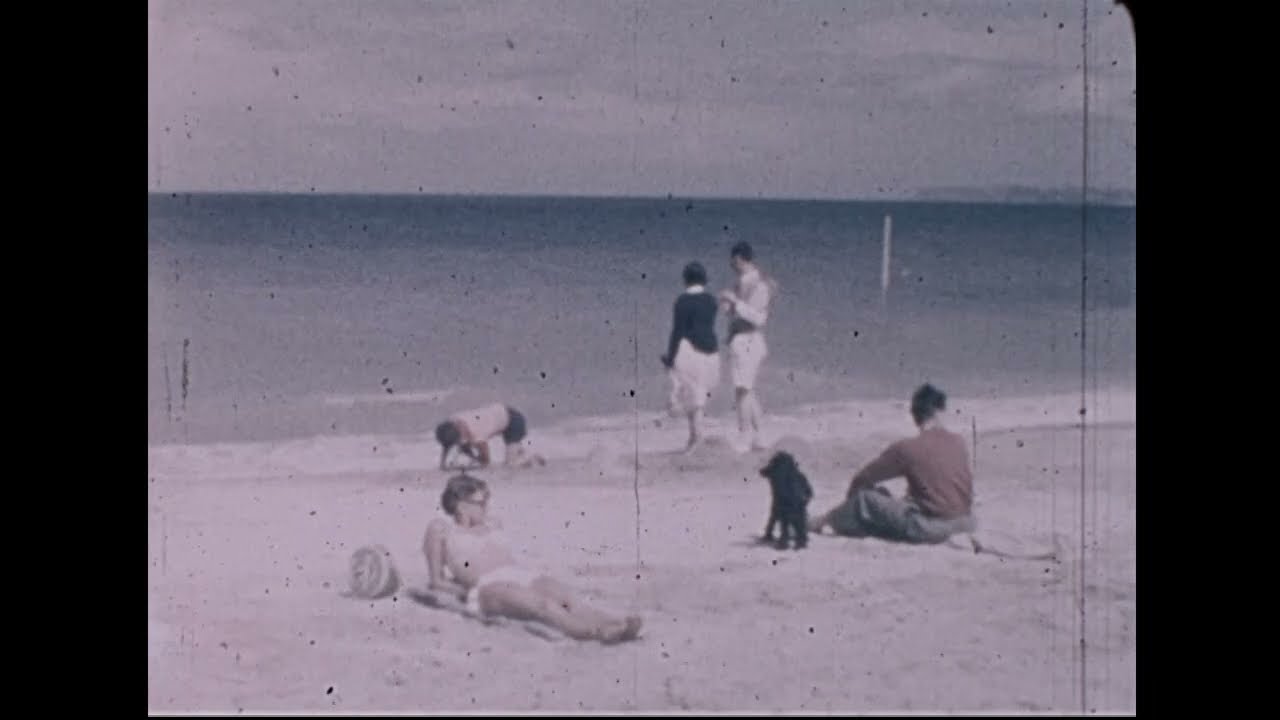 A family holiday in Trouville sur Mer, Normandy, France, 1956
