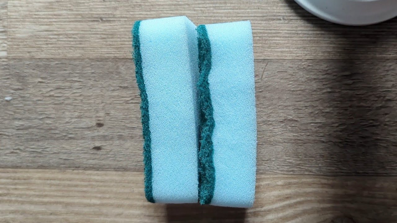 ASMR Sponge 🧽 Dry Sounds and Dry Ripping Blue Kitchen Sponges