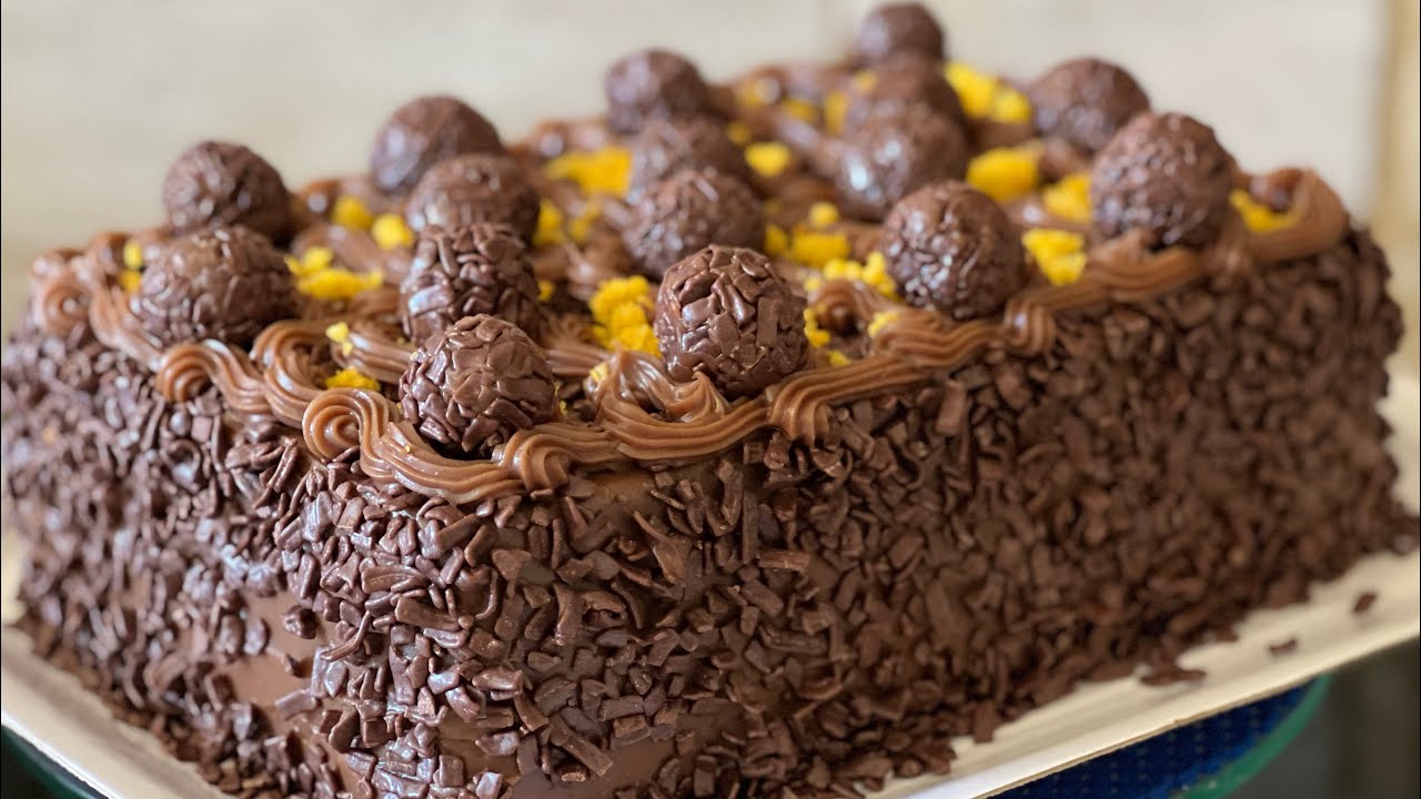 O MELHOR BOLO DE CENOURA RECHEADO COM BRIGADEIRO QUE EU JÁ FIZ
