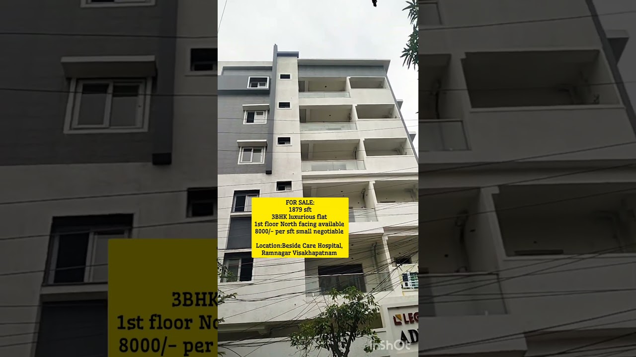 3BHK Flat for sale Ramnagar visakhapatnam lNear Care Hospital l luxurious flat for sale vizag #flat