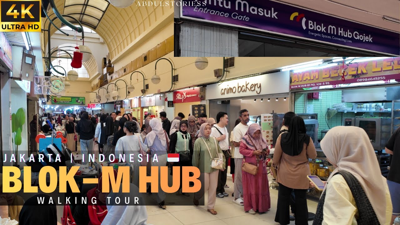 Blok M Hub Jakarta Walking Tour 4K(UHD) | South Jakarta 🇮🇩 
