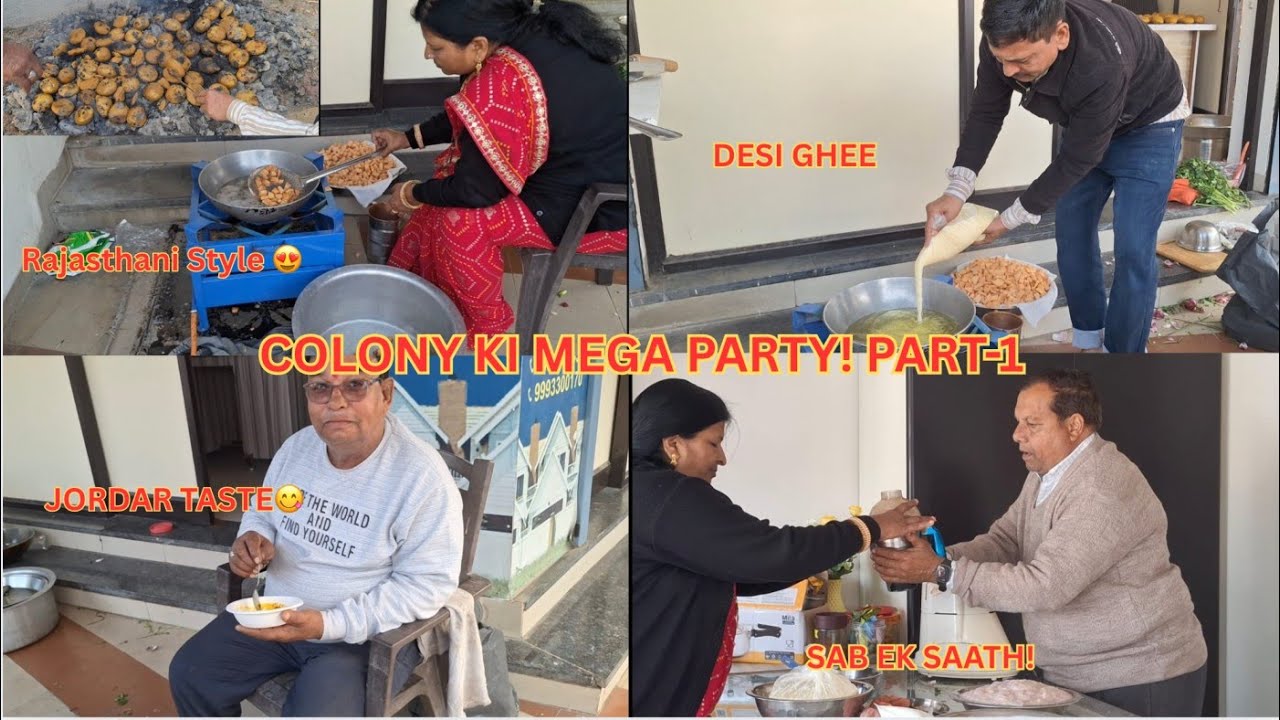 Puri Colony Saath Mein! Desi Rajasthani Bhapla aur Saran ki Sabji Banayi | Part 1