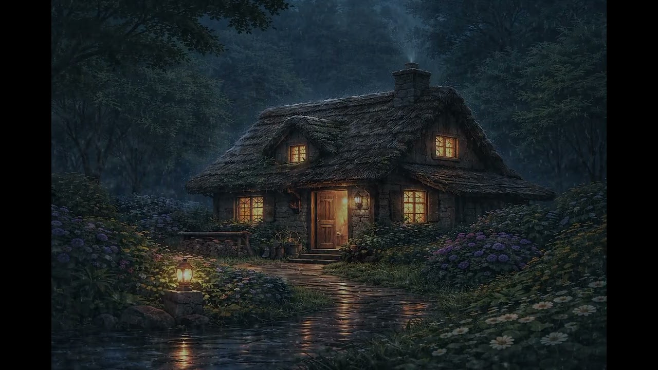 Rain Sounds for Sleeping | Cozy Forest Cabin